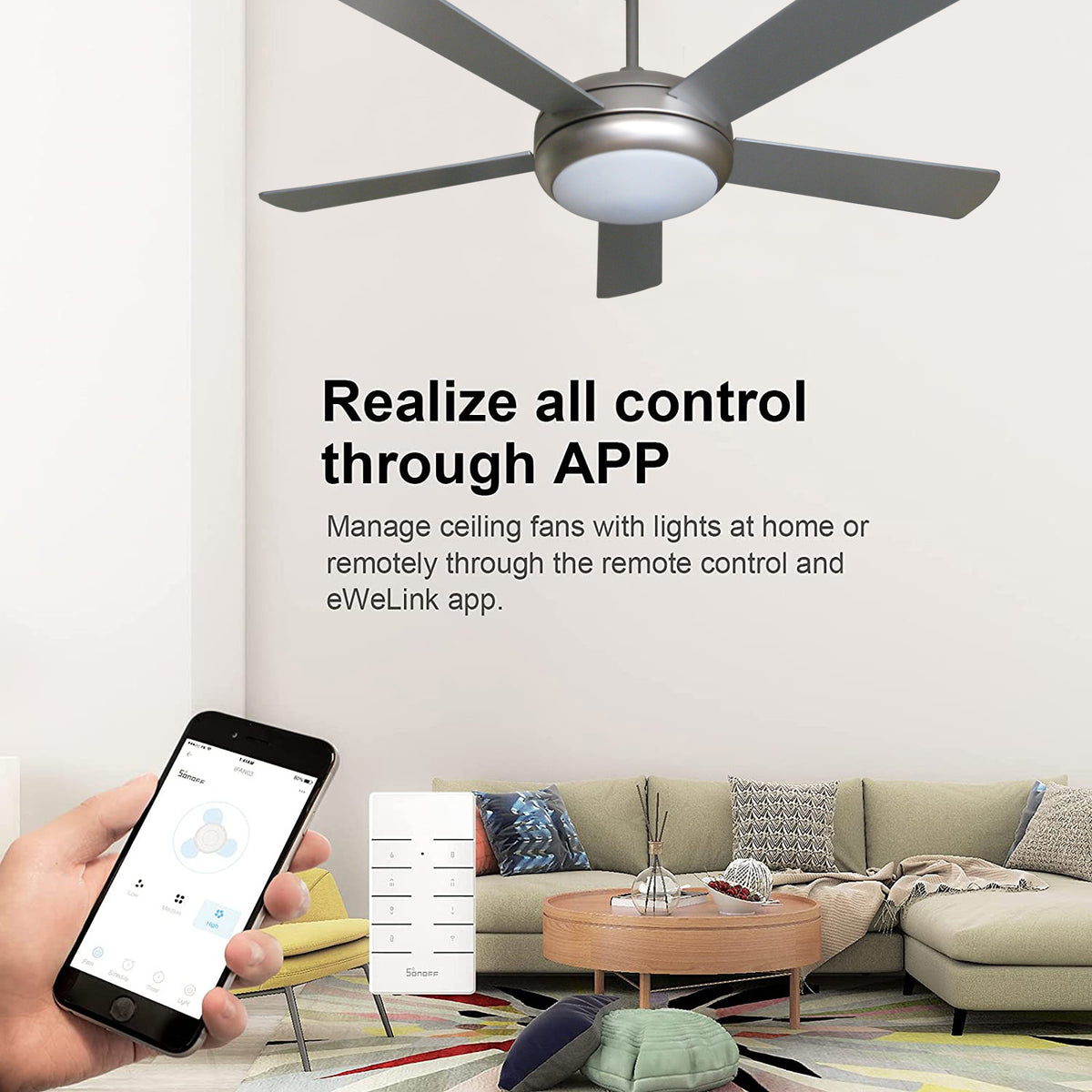 WiFi Controllers Elegant Ceiling Fans Cyprus Online Shop